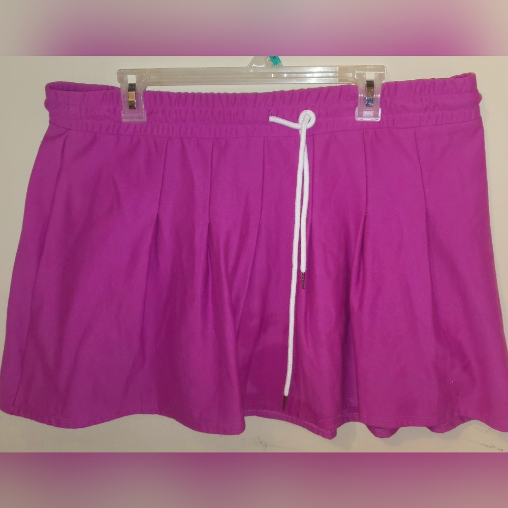 Vibrant Pink Skirt with Drawstring/ Includes Free Item.